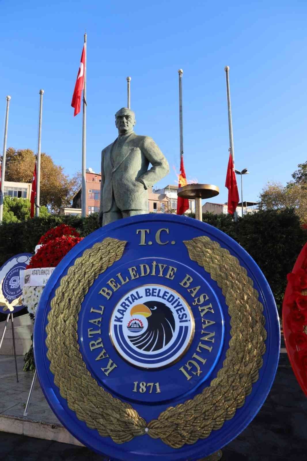 Ulu önder Atatürk 10 Kasım’da özlem ve minnetle Kartal’da anıldı