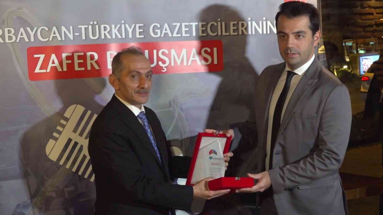 "Azerbaycan-Türkiye Gazetecilerinin Zafer Buluşması"nda gazetecilere ‘Karabağ Savaşı Fahri Ödülü’ verildi