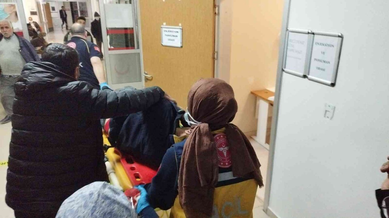 Minibüs çarpan komiser ağır yaralandı