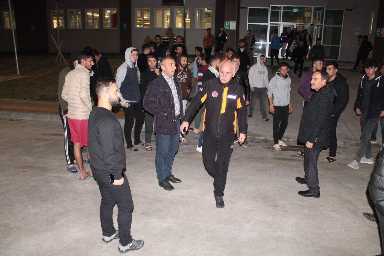 Bayburt’taki KYK yurtlarında deprem tatbikatı yapıldı