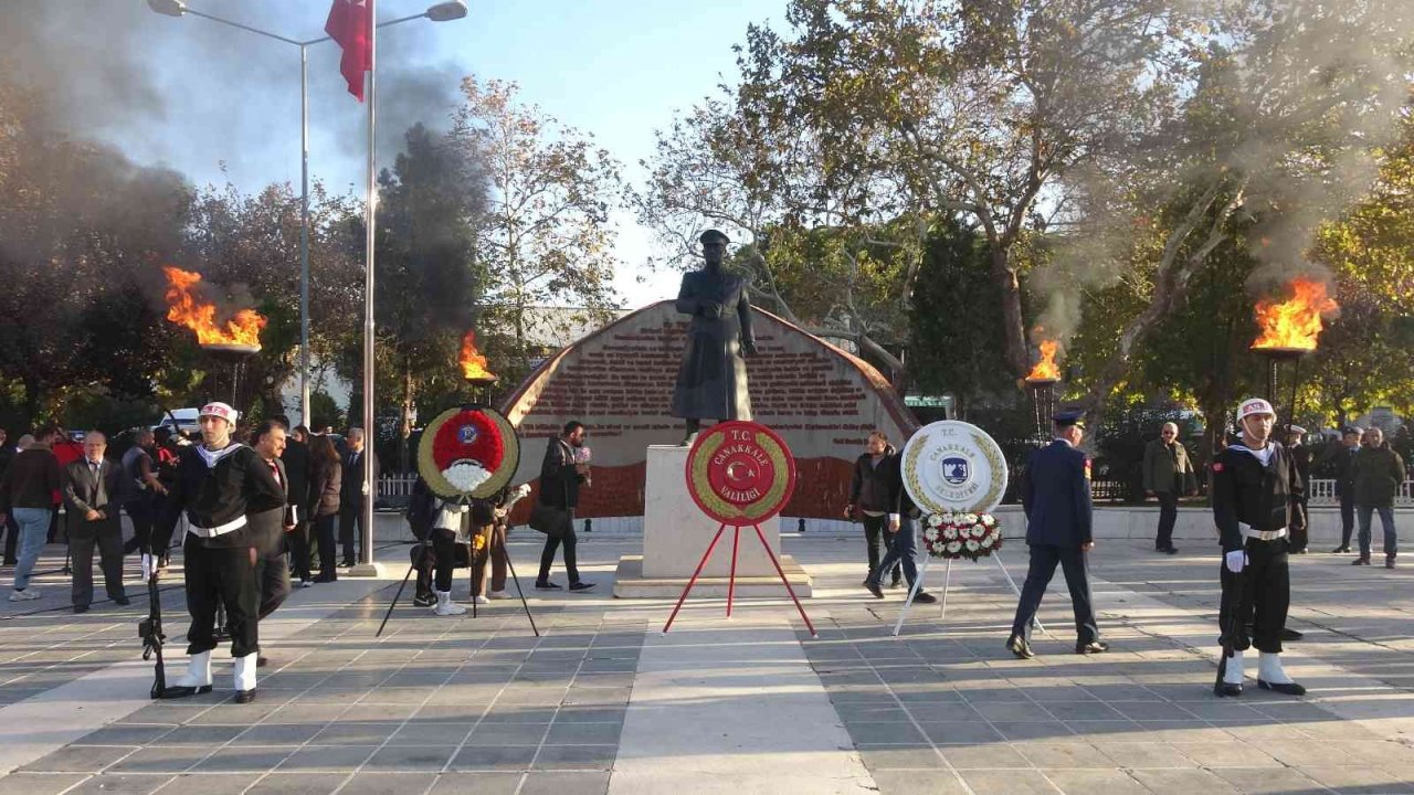 Çanakkale’de Atatürk ölümünün 84. yılında anıldı
