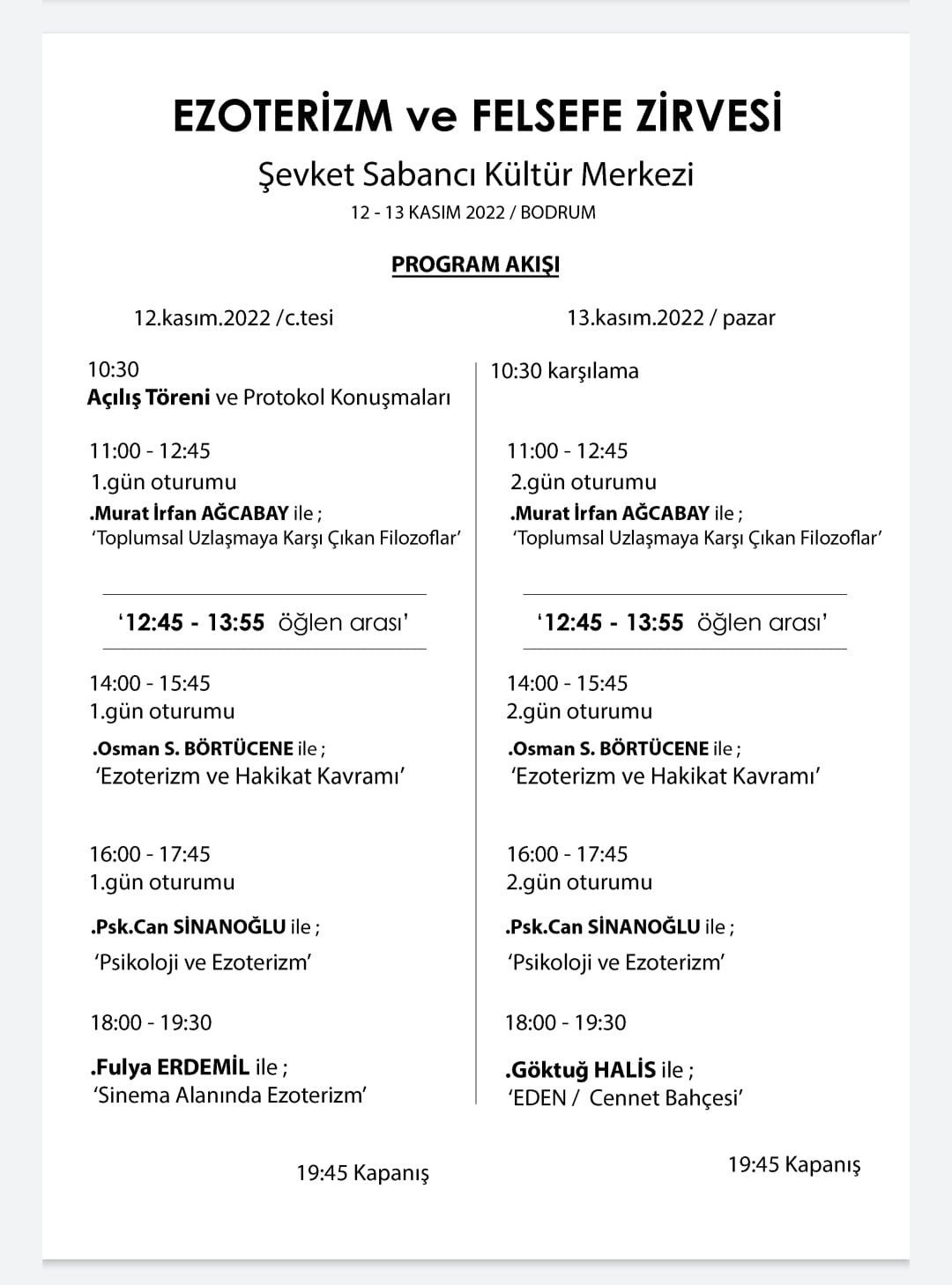 Ezoterizm ve Felsefe Zirvesi’ne Bodrum ev sahipliği yapacak