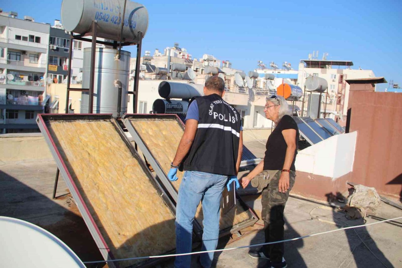 Güneş panellerinin çalındığını musluktan çamurlu su gelince anladı