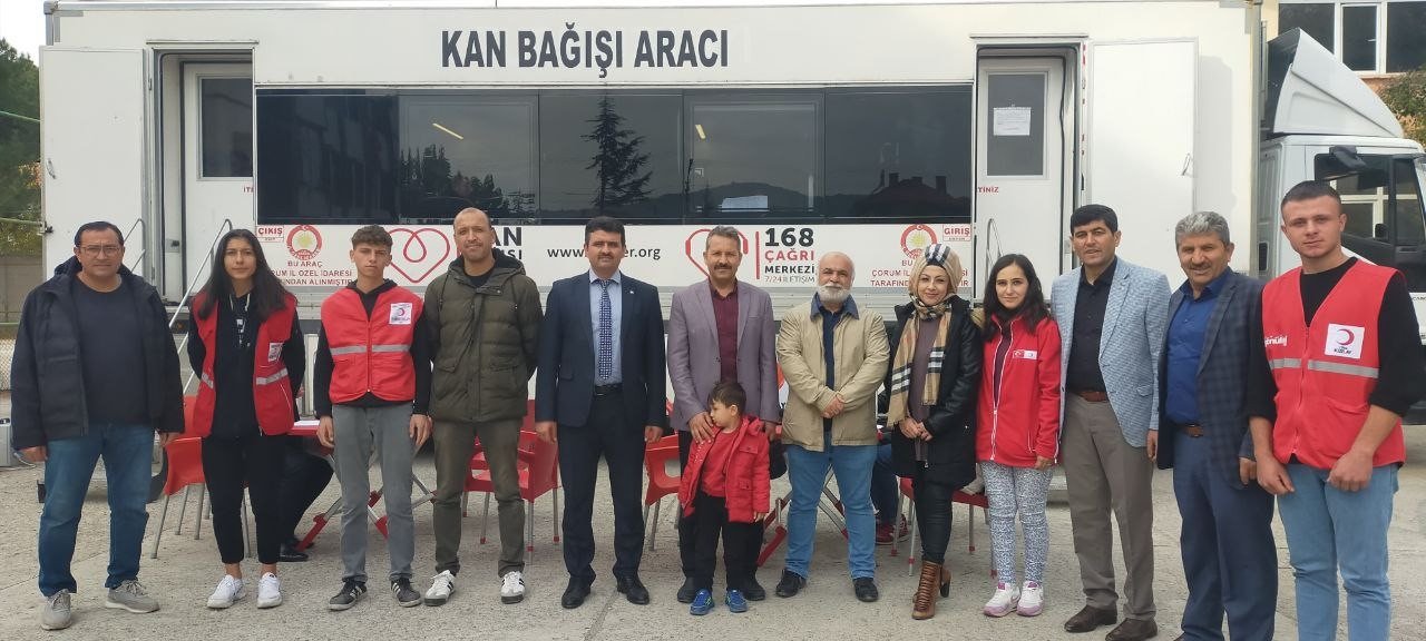 Okuldaki kan bağışı kampanyasına talep yağdı, Çorum’da kan bağışı rekoru kırıldı