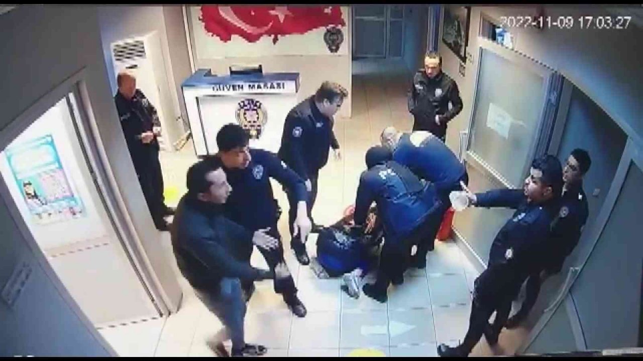 Emre Aşık’ın eski eşi Yağmur Sarnıç’ın Maltepe’de polis merkezini birbirine kattığı anlar kamerada