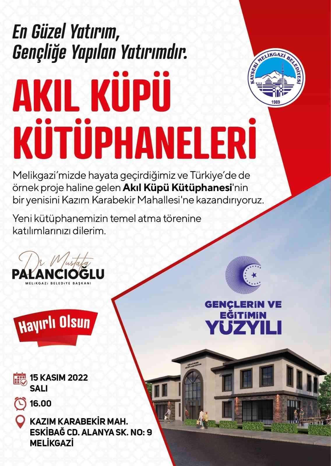 Kazım Karabekir Mahallesi’nde Bir Kütüphanenin Daha Temeli Atılıyor