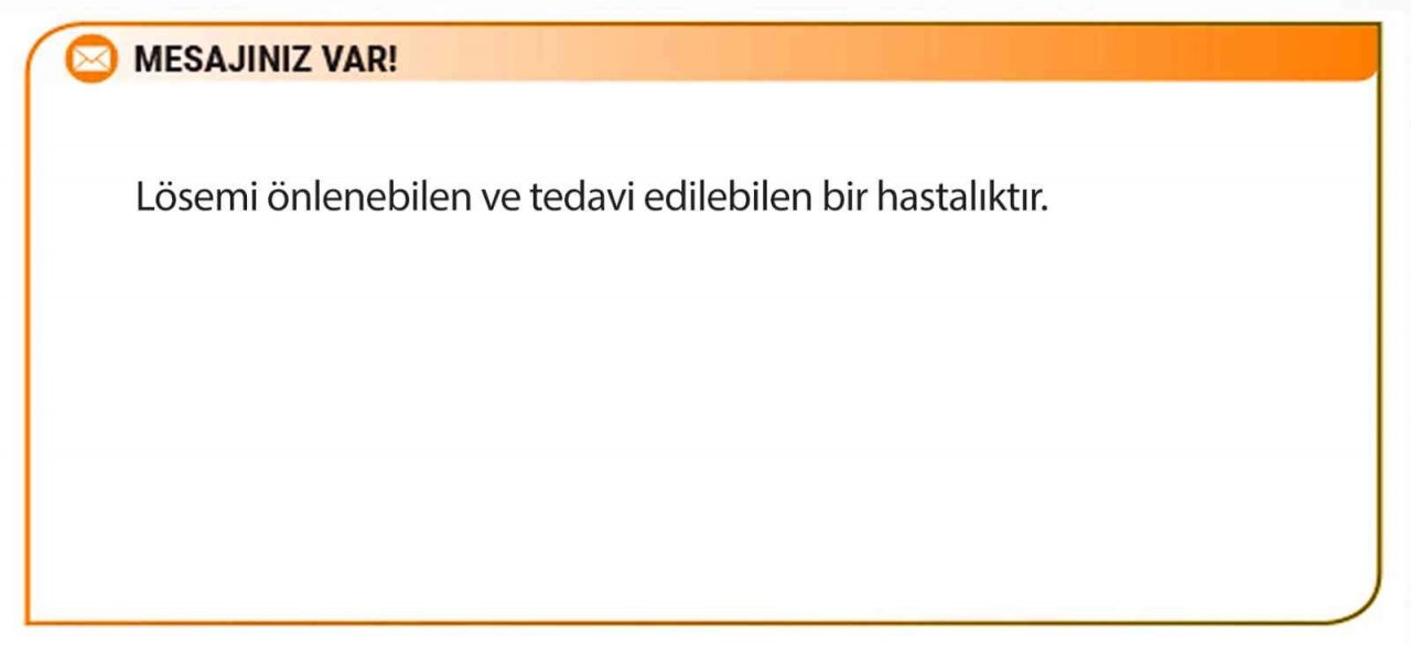 Lösemi farkındalığı için turuncu fatura