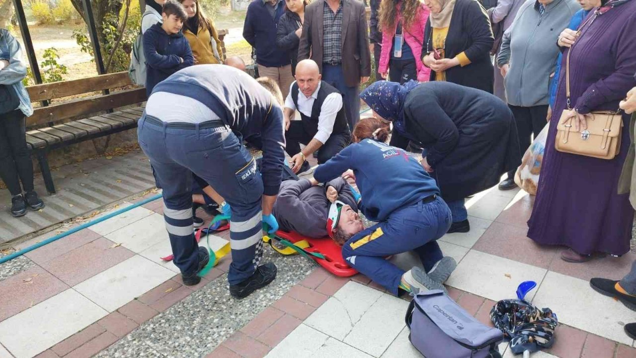 Motorlu araç girişinin yasak olduğu yürüyüş yolunda motosiklet yayaya çarptı