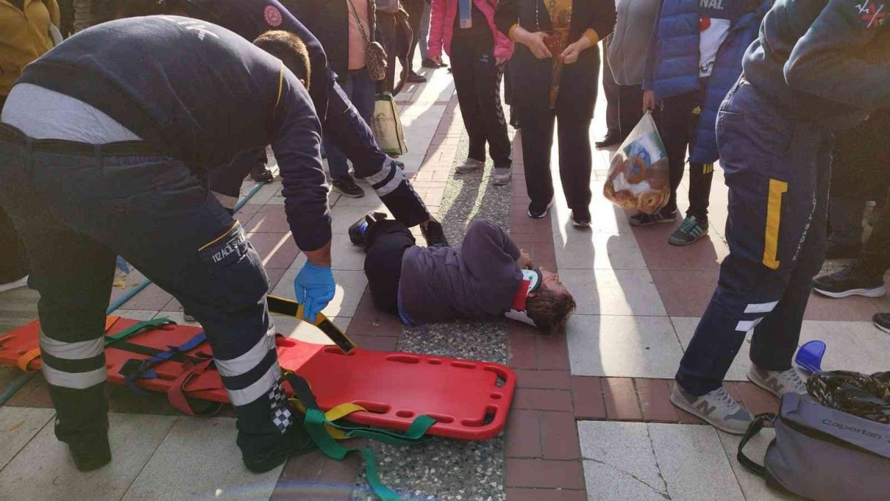 Motorlu araç girişinin yasak olduğu yürüyüş yolunda motosiklet yayaya çarptı