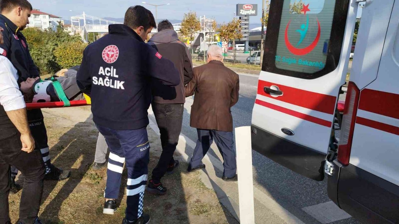 Motorlu araç girişinin yasak olduğu yürüyüş yolunda motosiklet yayaya çarptı