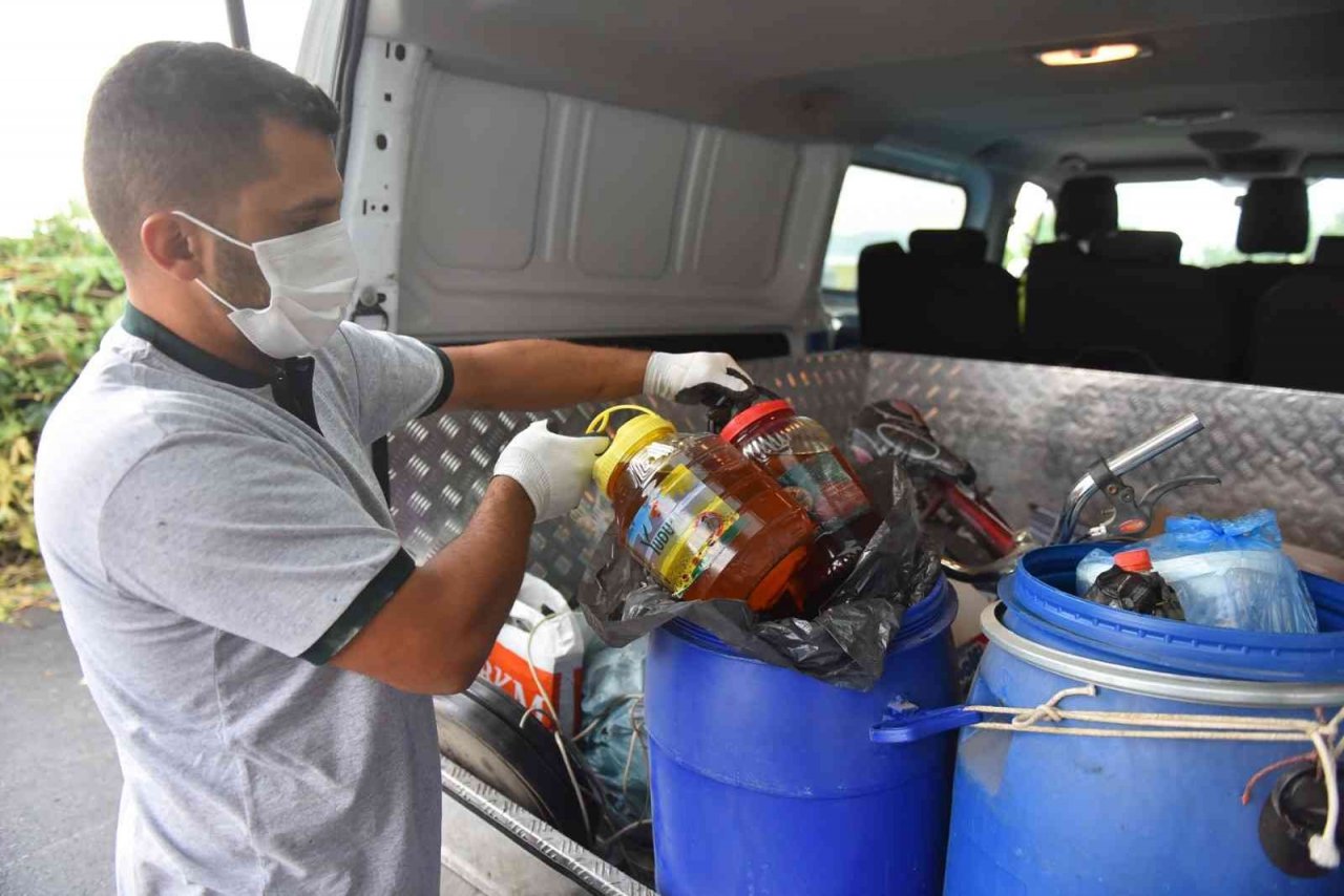 1 litre atık yağ getirene 10 litre Uludağ suyu hediye