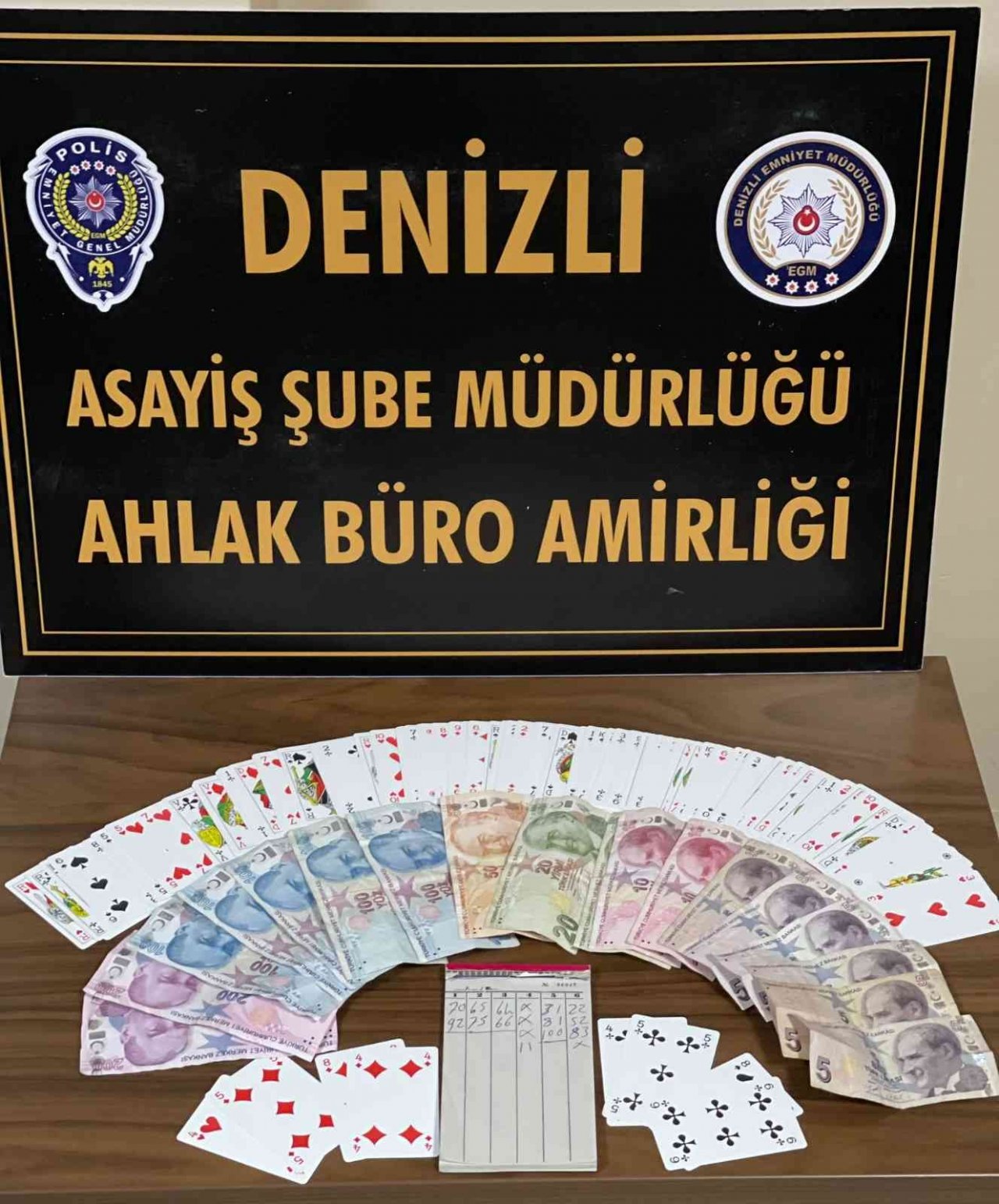 Denizli’de kumar oynayan 32 kişiye 58 bin lira ceza kesildi