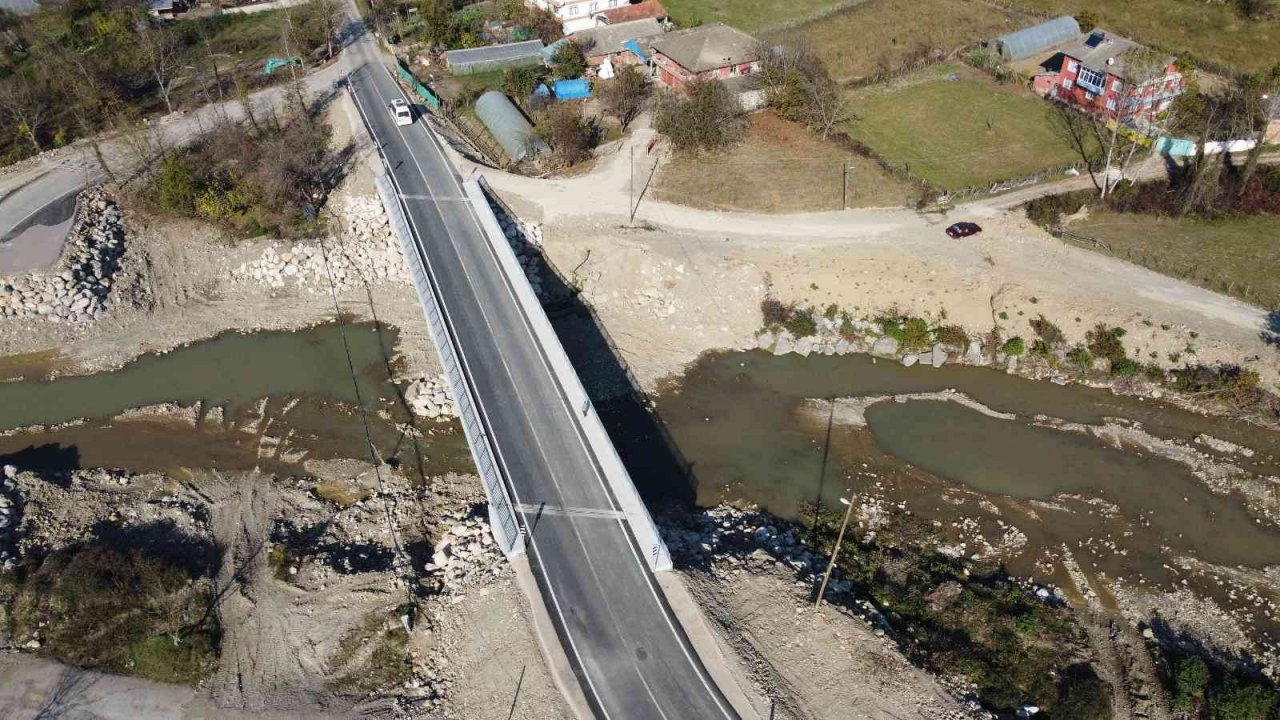 Sel bölgesindeki köprü inşaatı tamamlandı