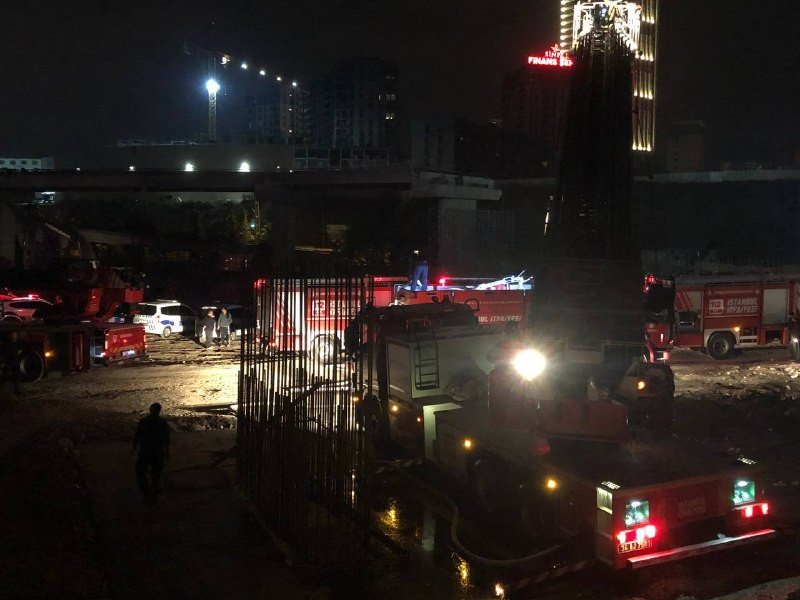 Ataşehir’de inşaat şantiyesinde korkutan yangın
