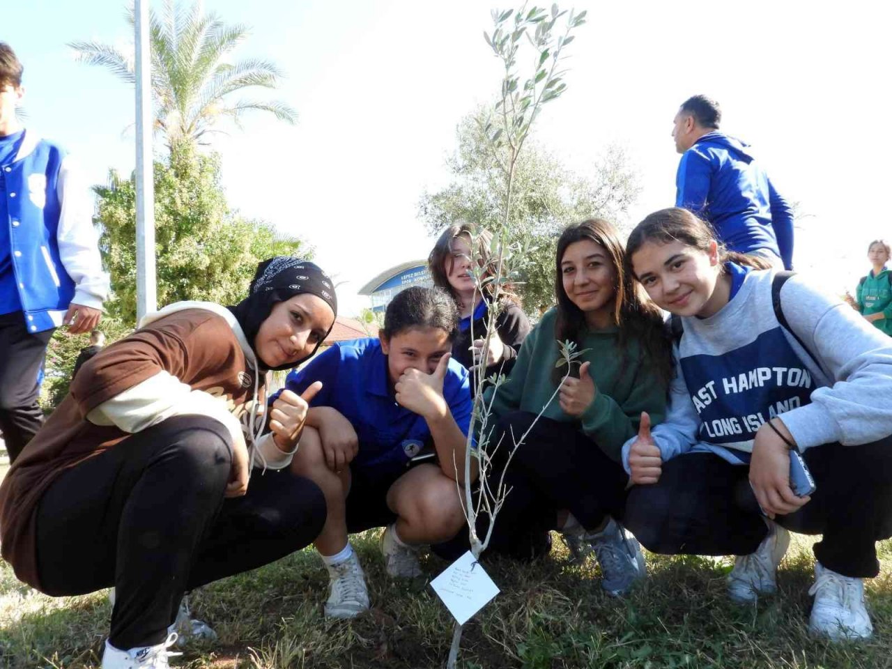 Geleceğin sporcuları zeytin fidanı dikti
