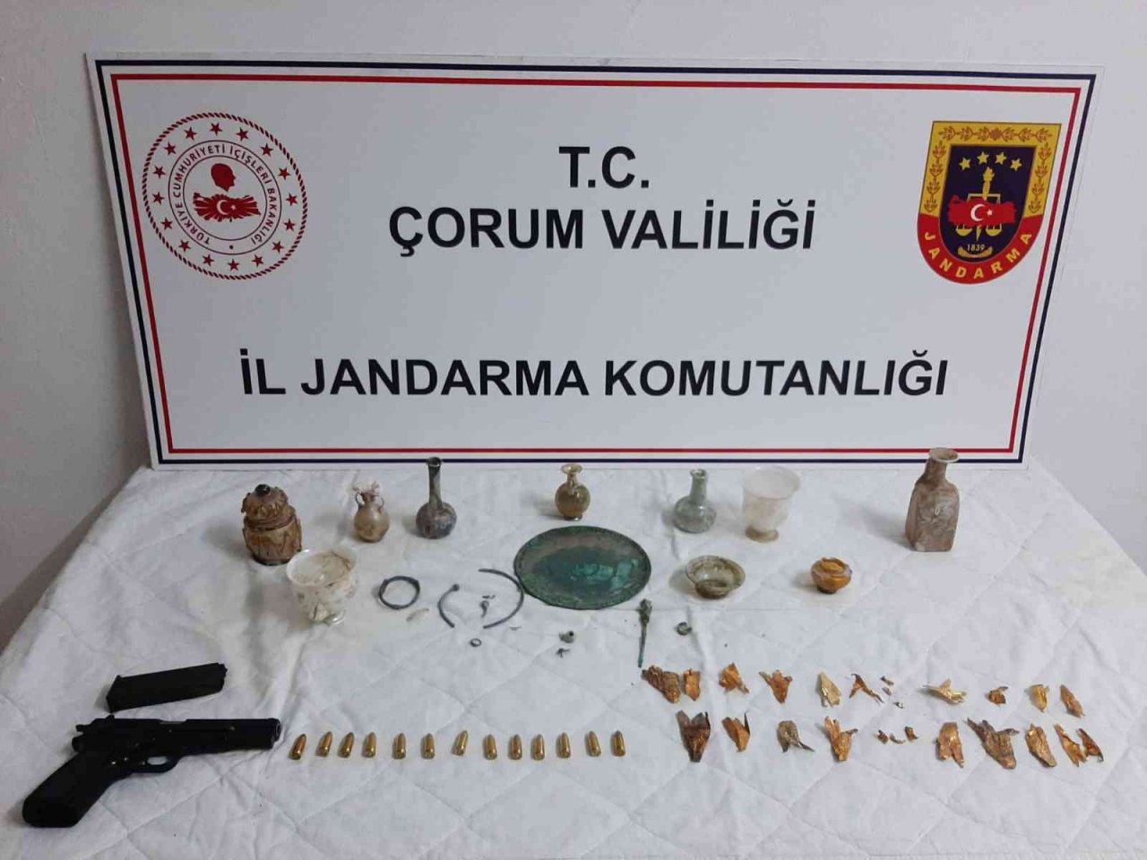 Çorum’da tarihi eser operasyonu