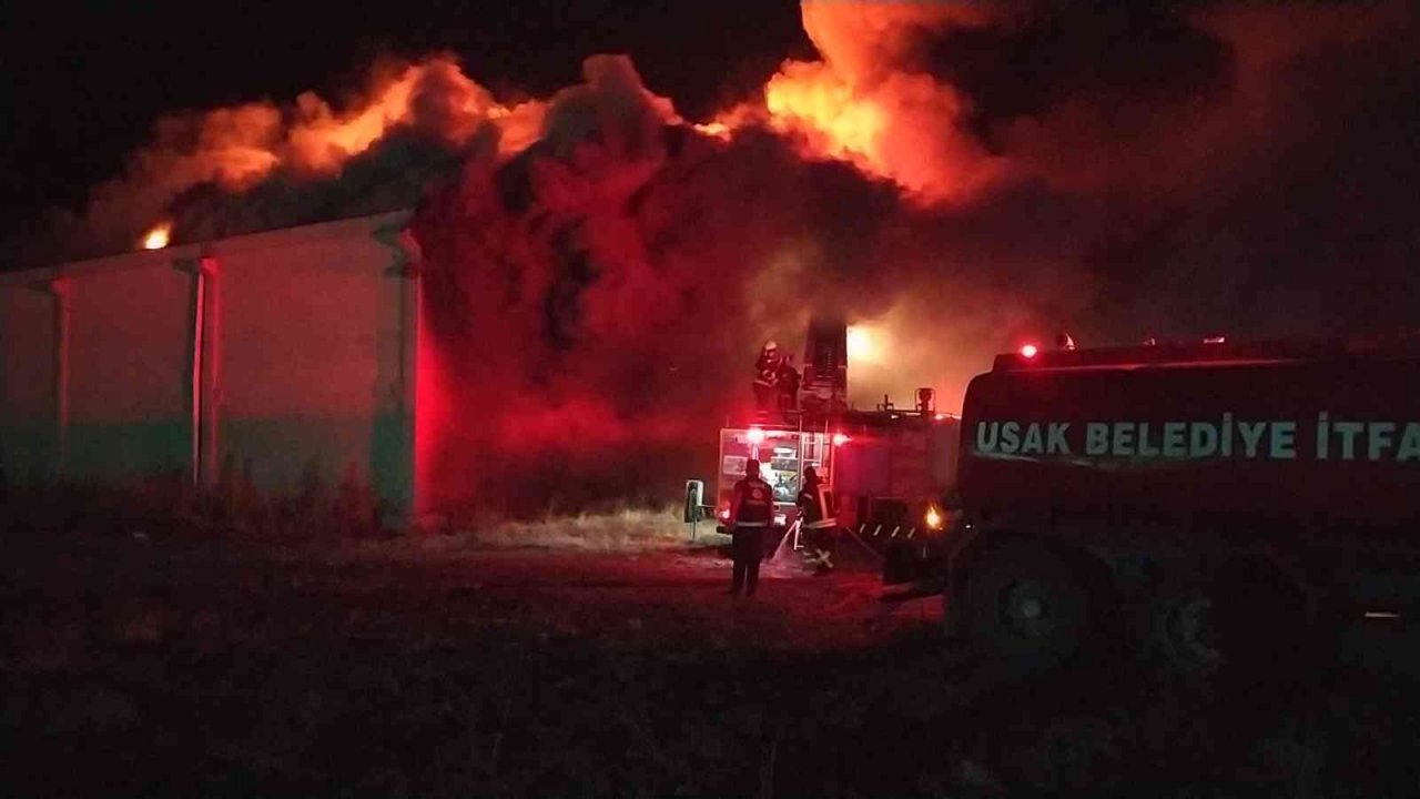 Uşak’ta depo yangını: Çok sayıda itfaiye ekibi müdahale ediyor