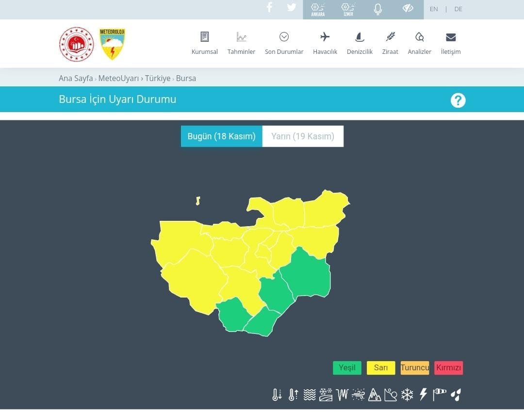 Meteorolojiden Bursa için son dakika uyarısı
