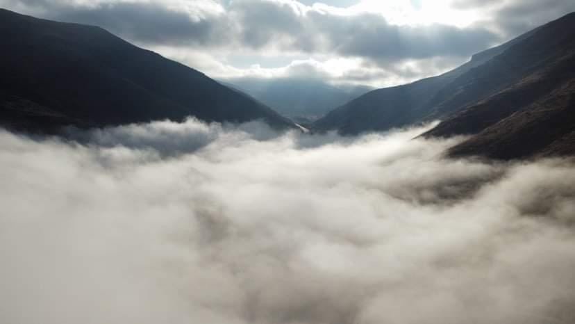 Darende’de sis, kartpostallık görüntüler oluşturdu