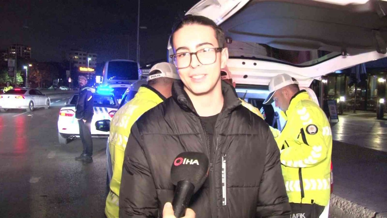 Scooterlu şehre geldi, gelir gelmez ceza yedi