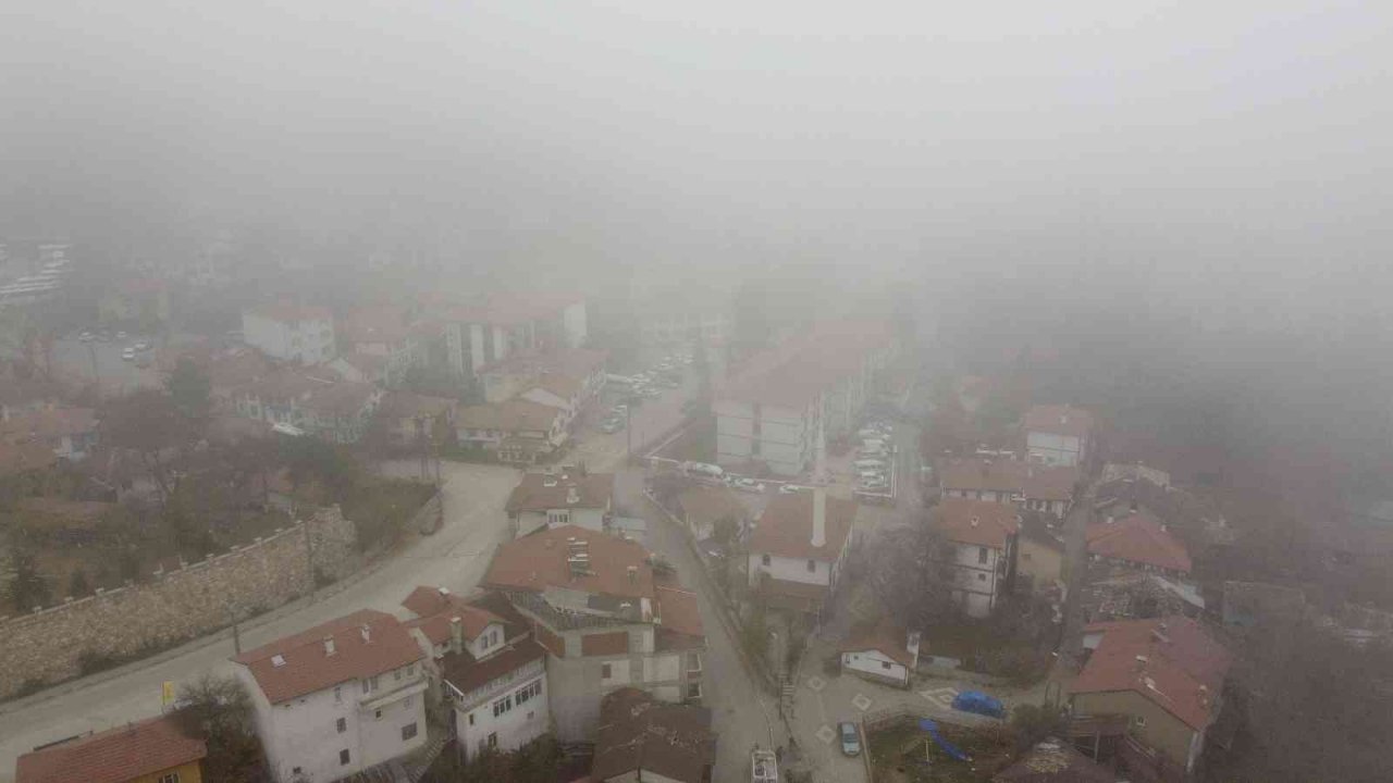 Sisle kaplanan Mudurnu havadan görüntülendi