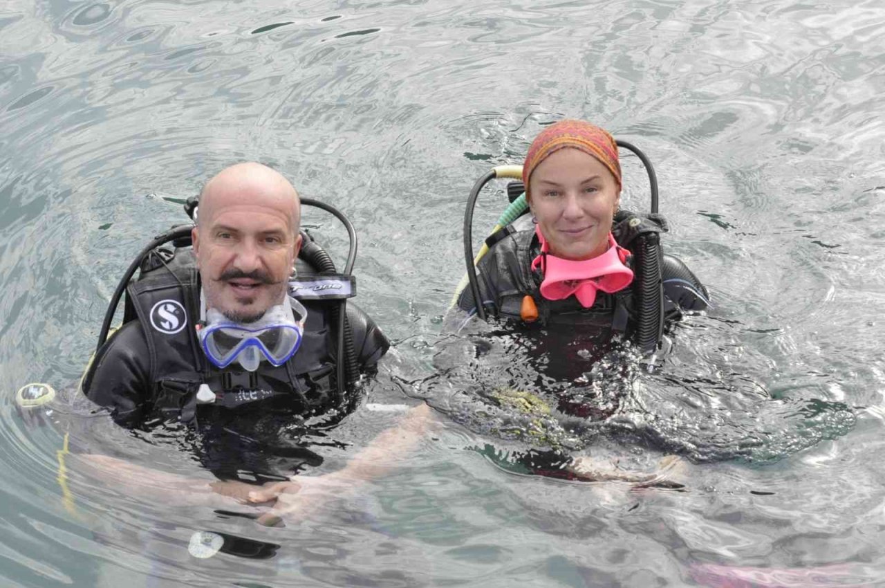 Fethiye’ de deniz dibi temizliği yapıldı