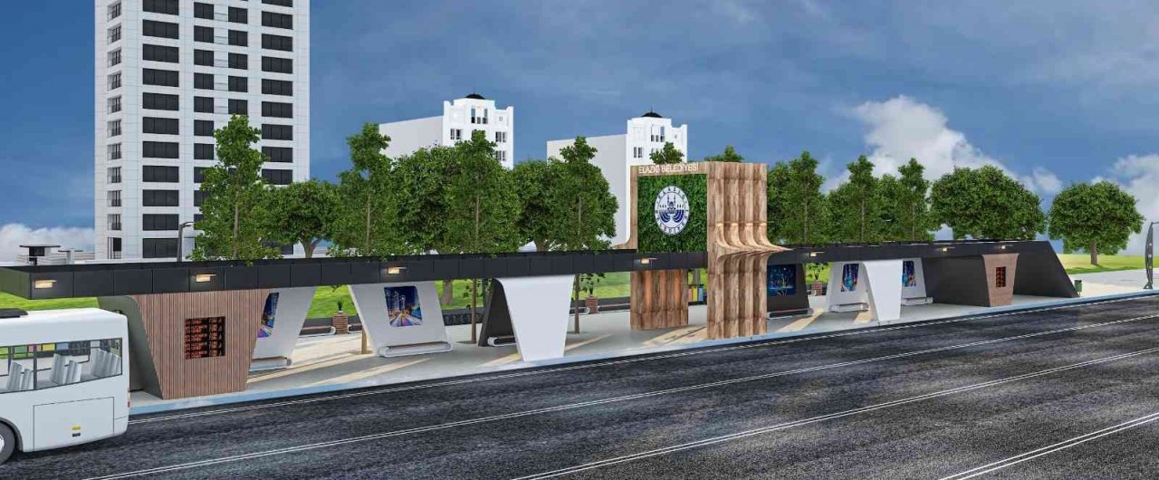 Elazığ’da yolcu dostu otobüs durakları hizmete geçiyor