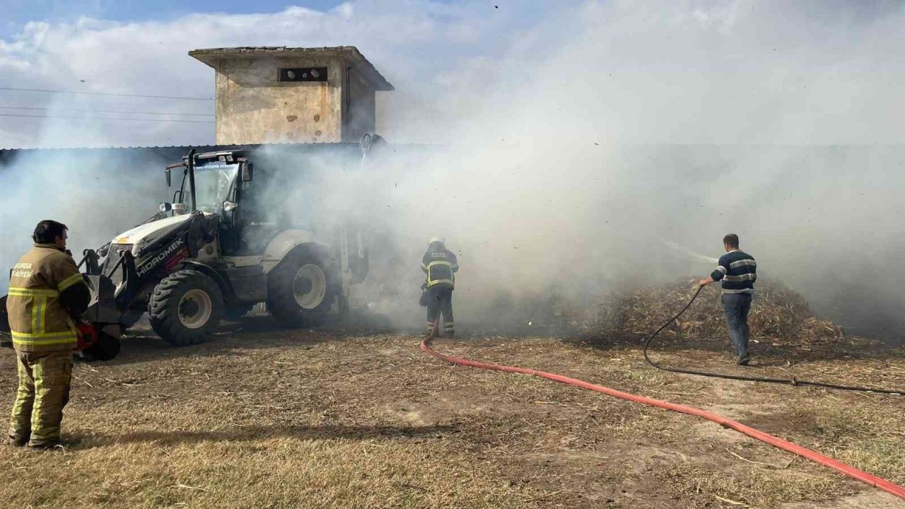 Bursa’da ahırda korkutan yangın