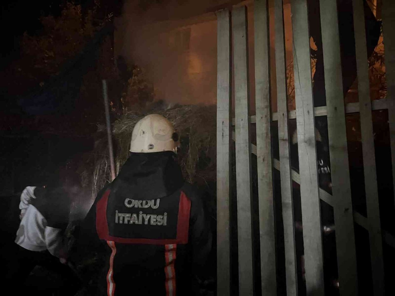 Ordu’da samanlık yangını