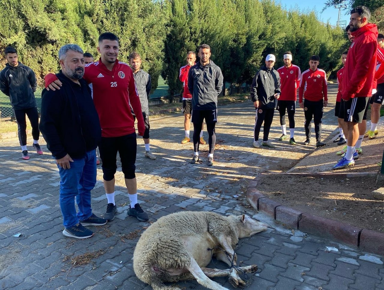Turgutluspor, Ayvalıkgücü Belediyespor karşılaşması öncesi kurban kesti