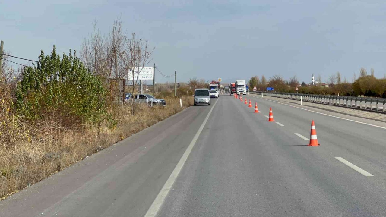 Yolun kapatılacağı ihbarına jandarmadan robocoplu önlem