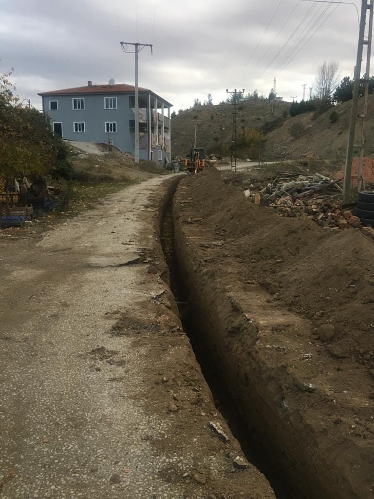 İnhisar’da doğalgaz çalışmalarına başlandı