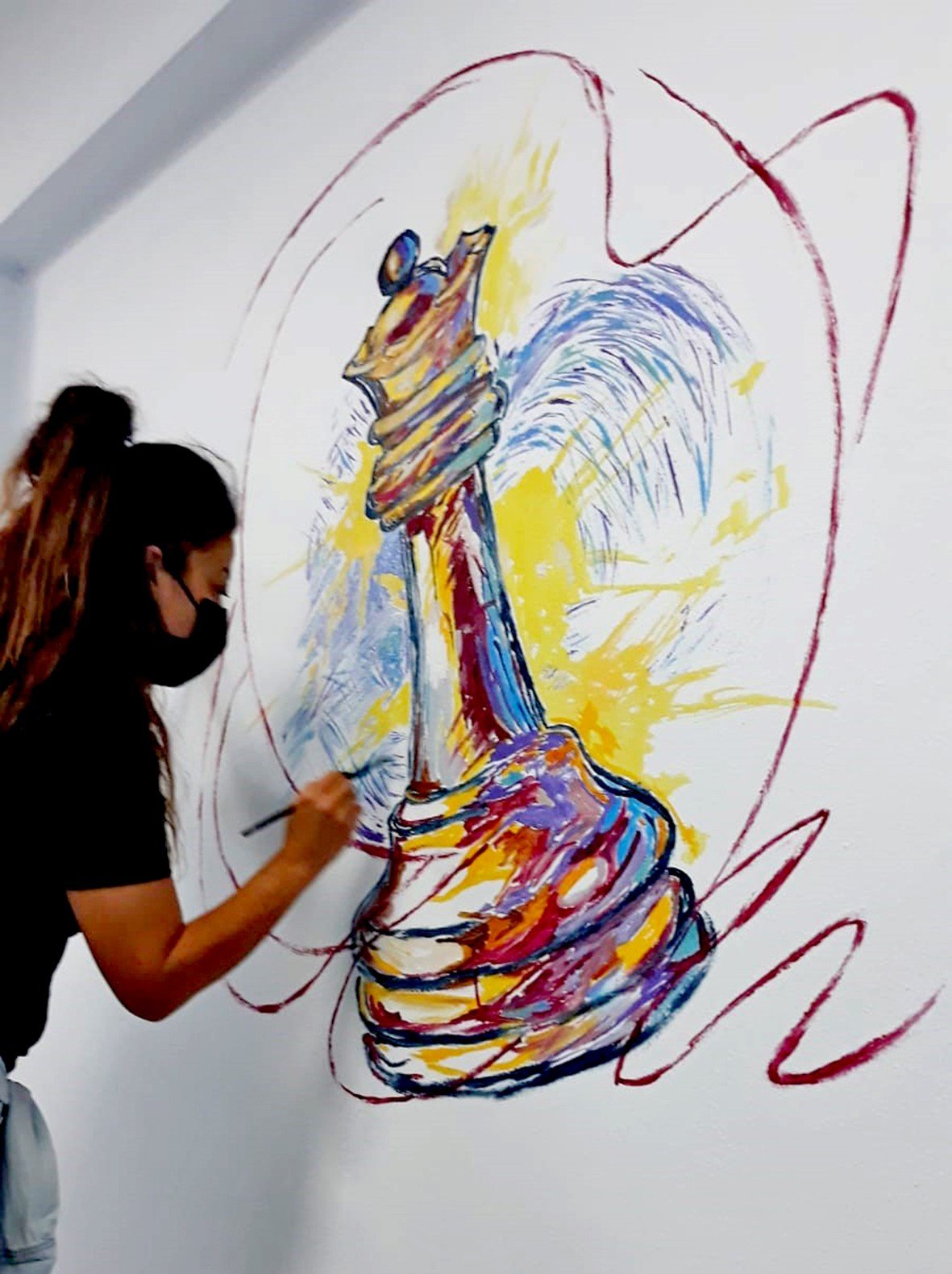 Gökmen öğretmenin imzası kalemle değil boyalarla