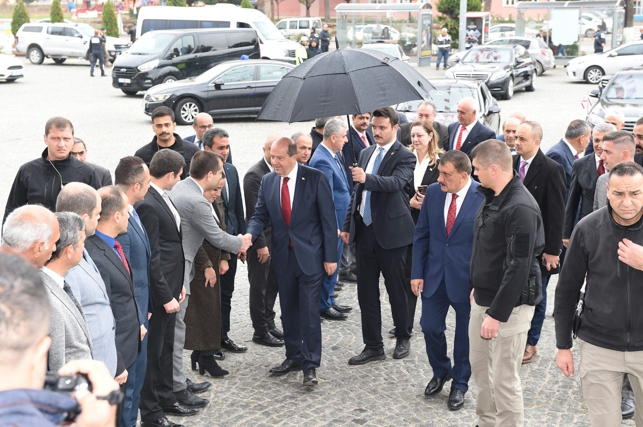 KKTC Cumhurbaşkanı Ersin Tatar’a Malatya’da sıcak karşılama