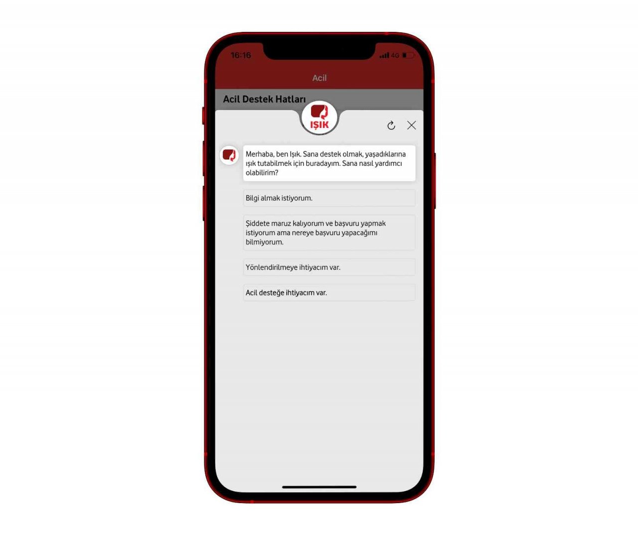Kadınlara destek için ‘Kırmızı Işık’a yapay zeka tabanlı sohbet robotu eklendi