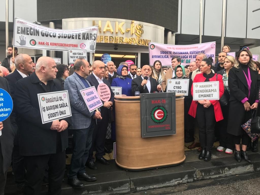 HAK-İŞ Genel Başkanı Arslan: “Sorunların çözümünü bir cinsiyete terk edemeyiz”