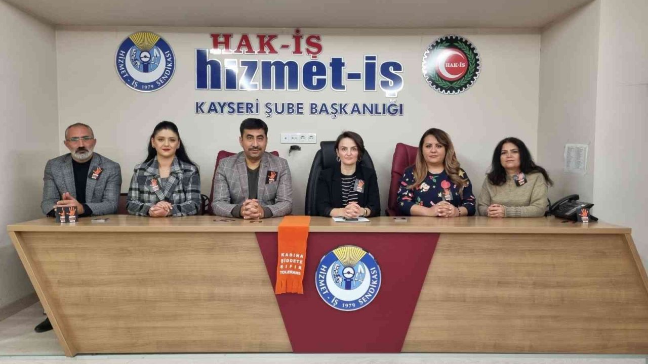 Hak-İş’li kadınlar kadına yönelik şiddete ‘hayır’ dedi