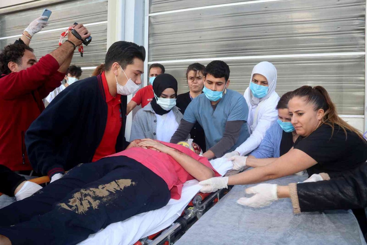 Fethiye Devlet Hastanesi’nde teleferik kazası tatbikatı yapıldı