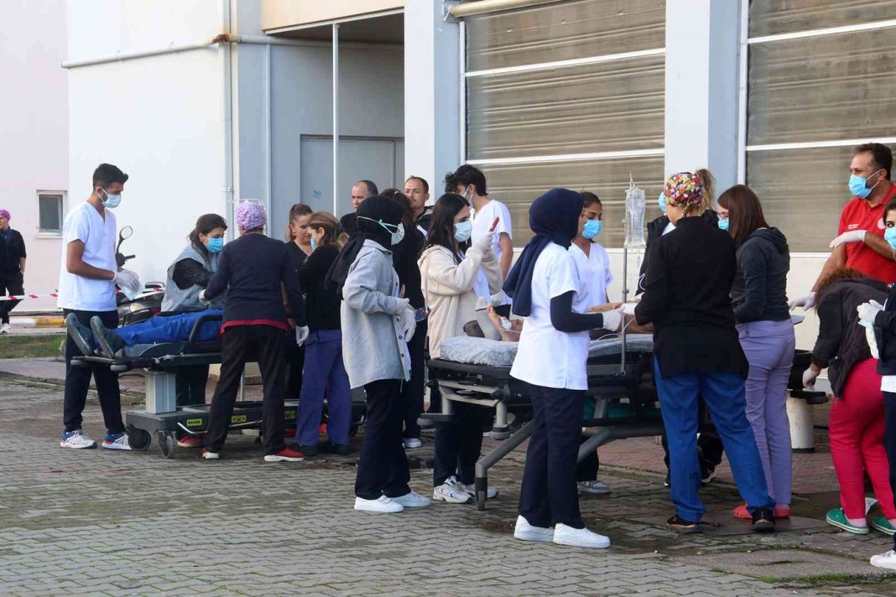 Fethiye Devlet Hastanesi’nde teleferik kazası tatbikatı yapıldı