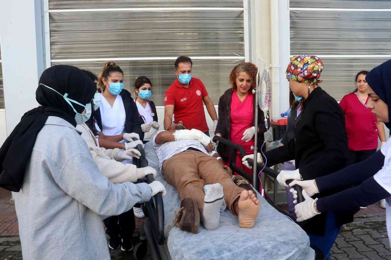 Fethiye Devlet Hastanesi’nde teleferik kazası tatbikatı yapıldı