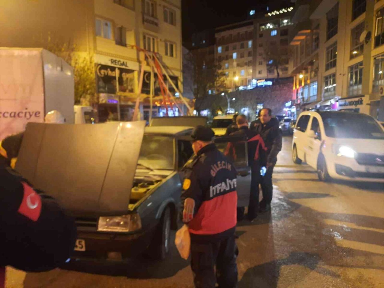 LPG’li otomobil bir anda alev aldı