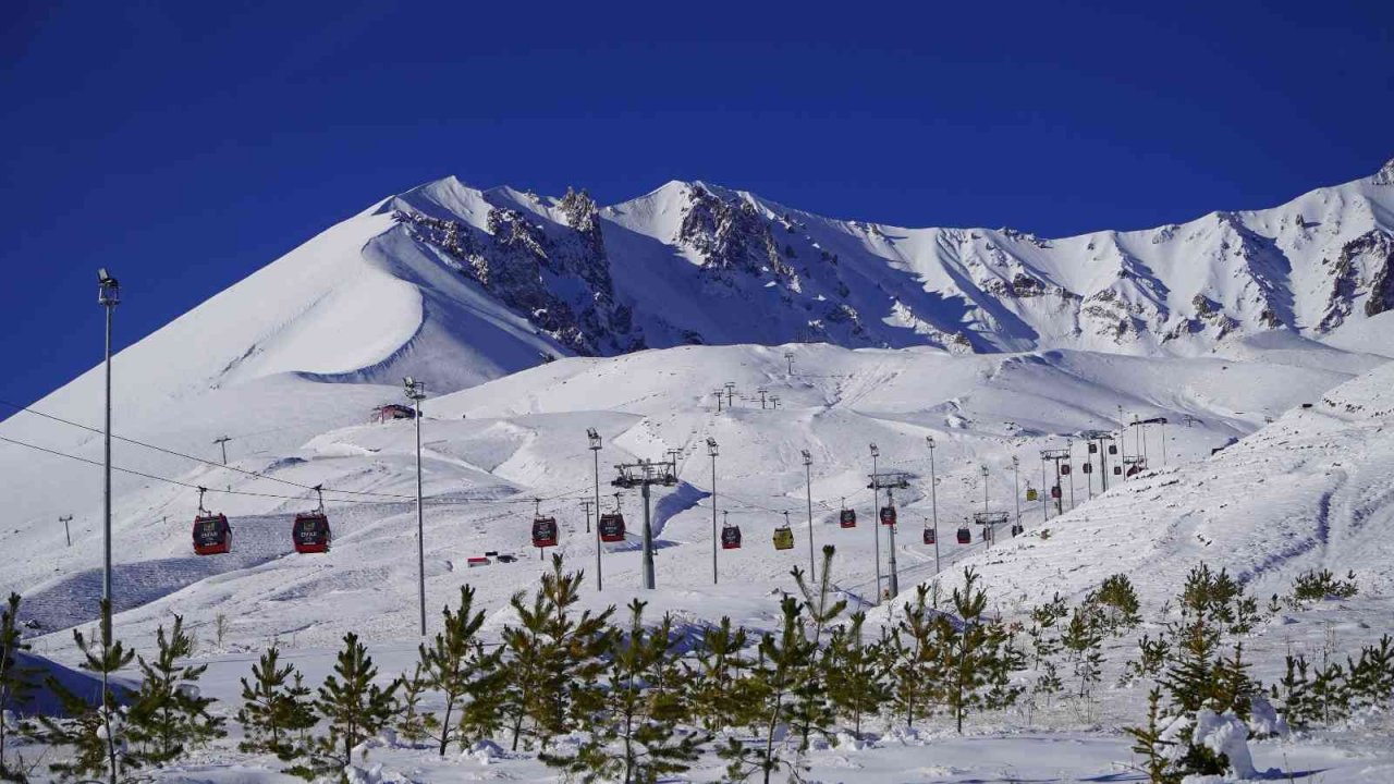 Erciyes’te muhteşem kış manzarası