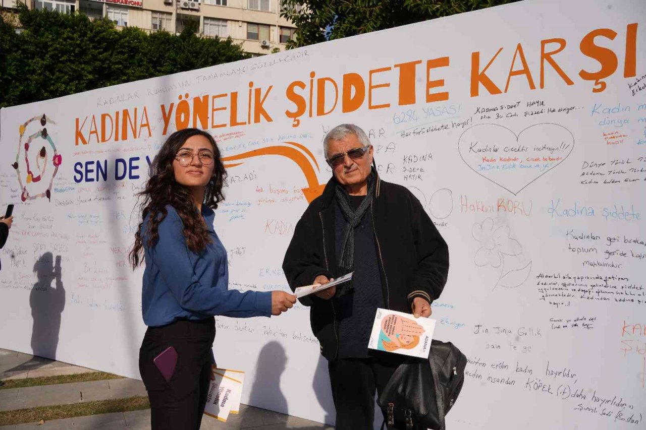 Adanalılar binlerce mesajla "kadına karşı şiddete hayır" dedi