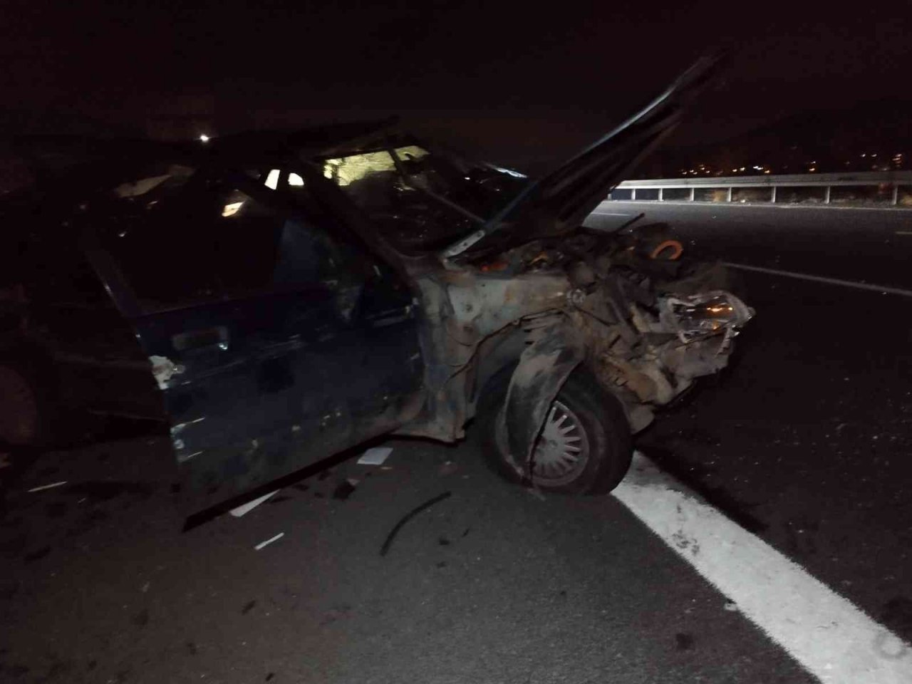 Otobanda feci kaza: 1 ölü, 3 yaralı