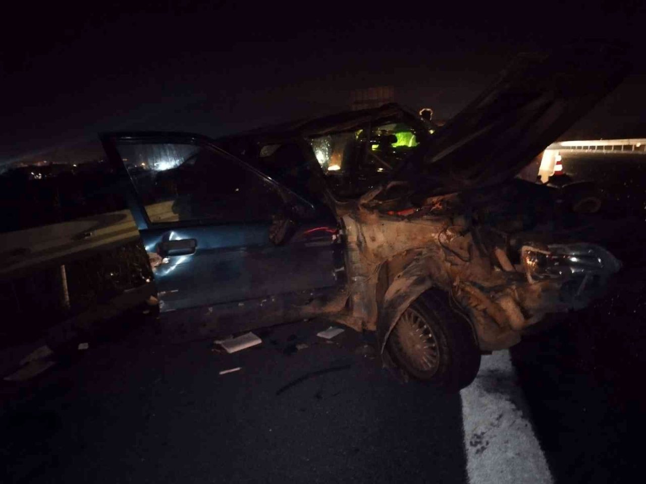 Otobanda feci kaza: 1 ölü, 3 yaralı