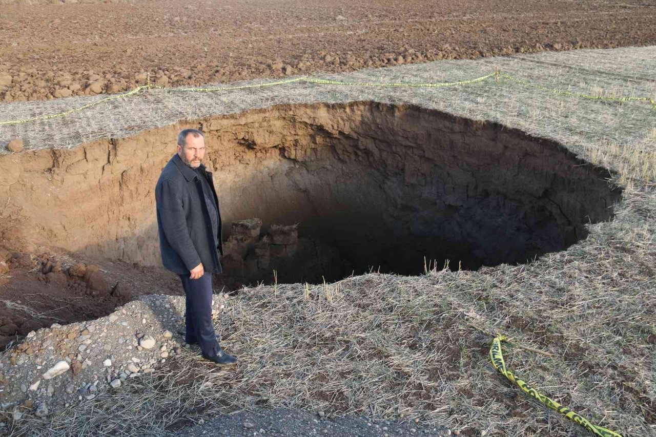 15 metre ile obruğun içerisine düşmekten kurtuldu