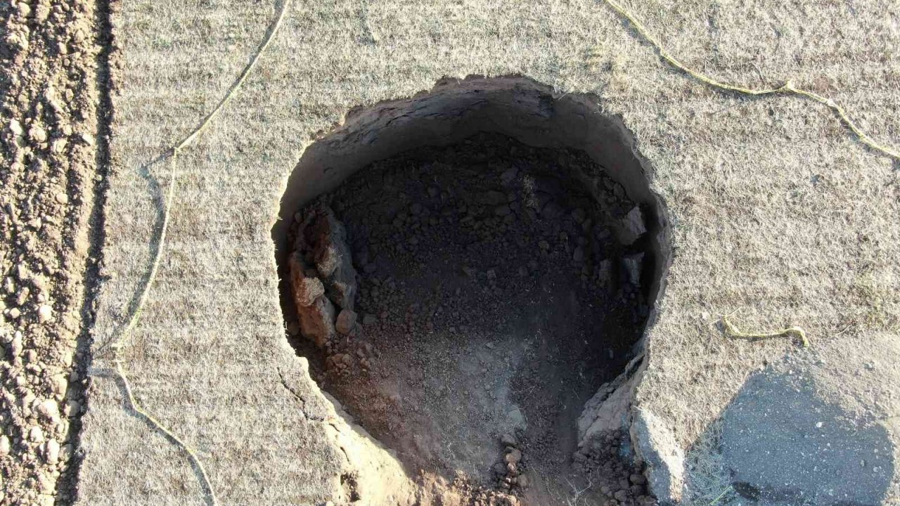 15 metre ile obruğun içerisine düşmekten kurtuldu