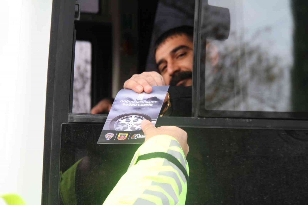 Elazığ’da kış lastiği denetimleri başladı