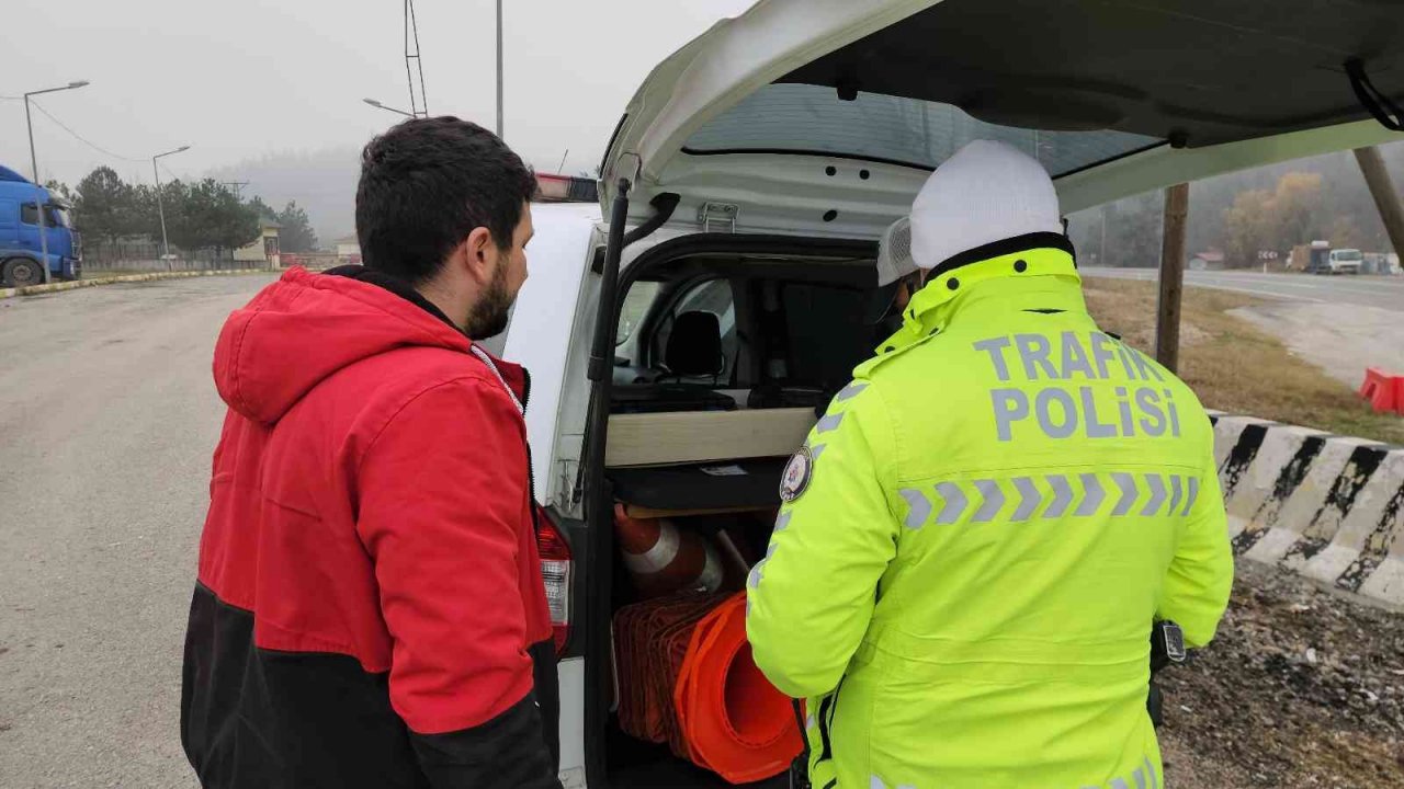 Karabük’te zorunlu ‘kış lastiği’ denetimleri başladı