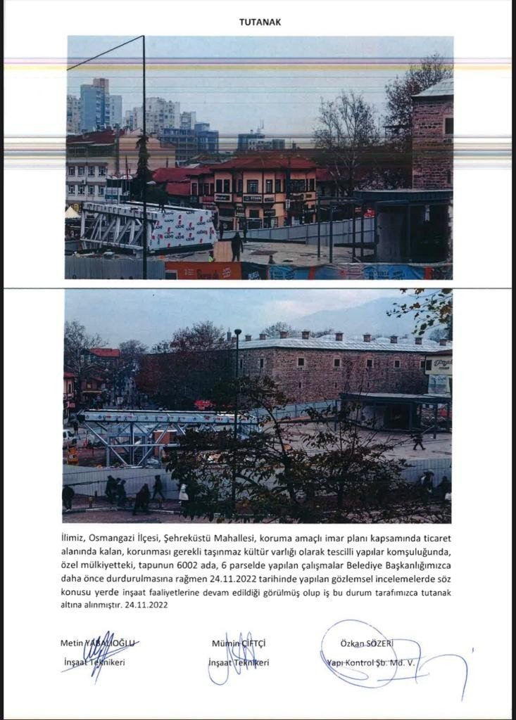 Bursa’da tarihi projeye gölge düşmeyecek